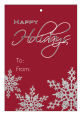 Vertical Rectangle Snowflakes To From Christmas Hang Tag